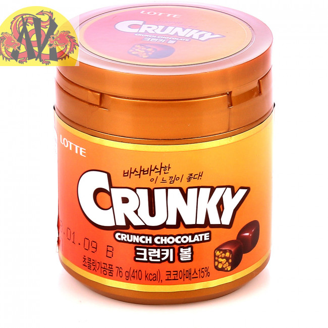 Шоколад  "Crunky" молочный с воздушным рисом LOTTE (76 гр.)