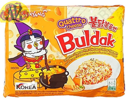Лапша BULDAK со вкусом курицы 4 сыра SAMYANG (145 гр)